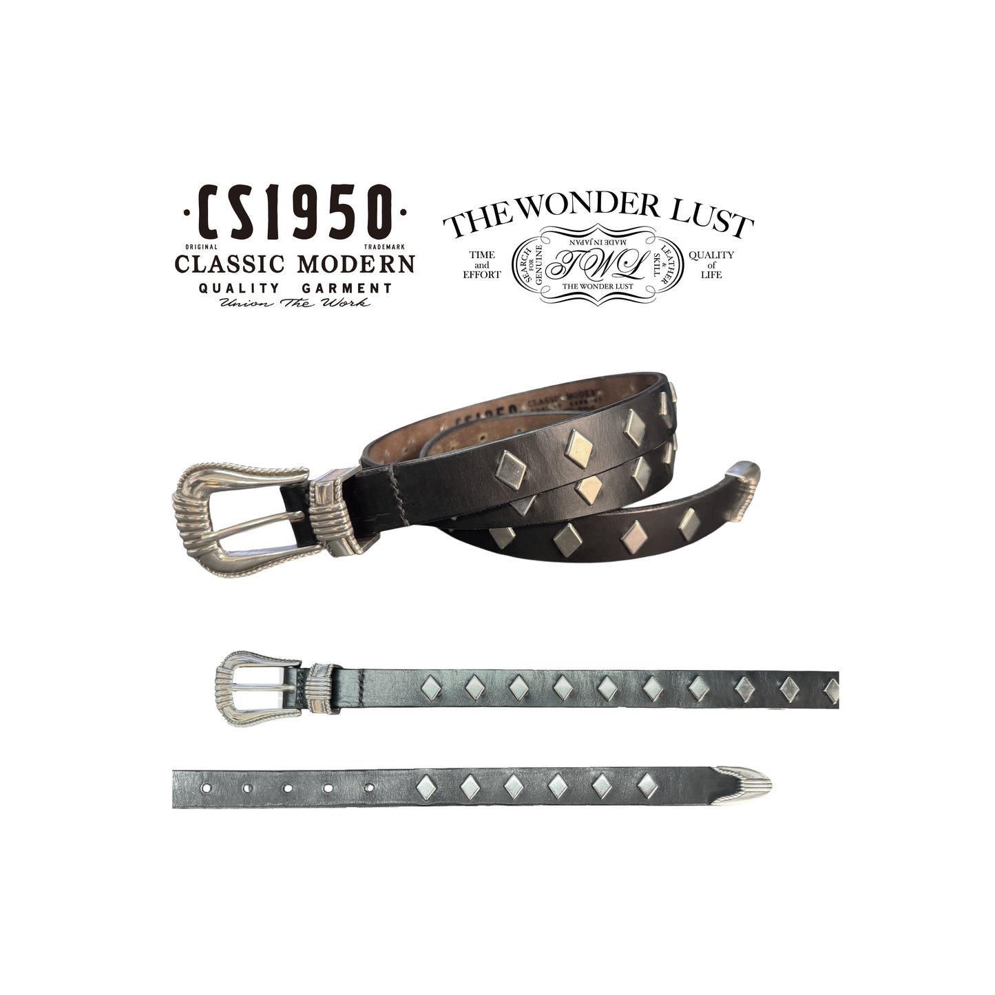 NARROW WESTERN BELT _ BLACK