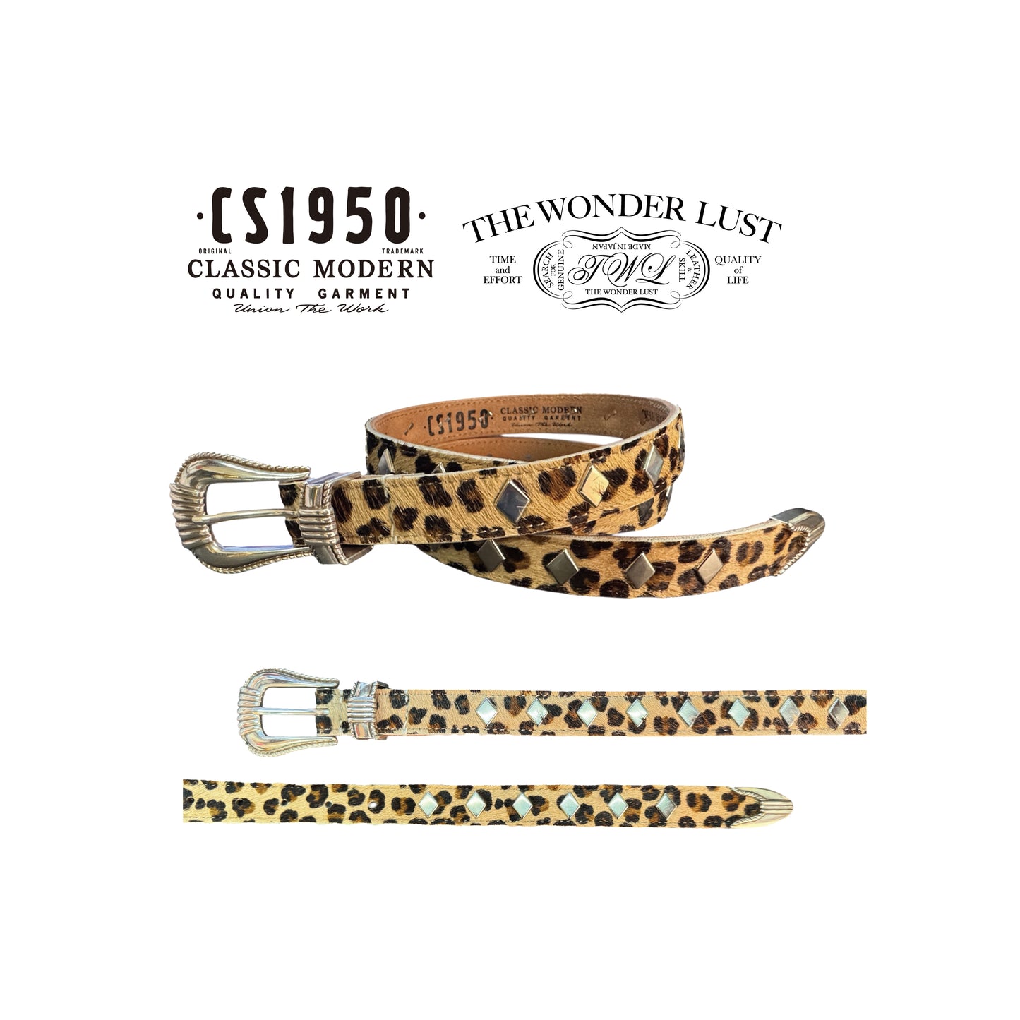 NARROW WESTERN BELT _ LEOPARD
